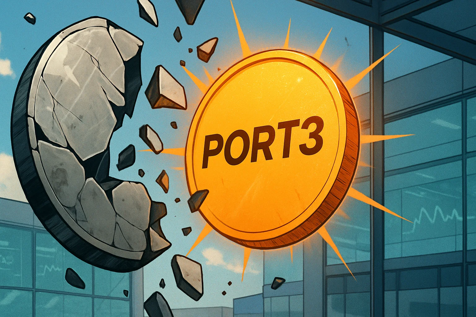 Depois que a Rede Port3 foi hackeada, as autoridades decidiram emitir novos tokens e contratos para reiniciar o ecossistema, e $PORT3 voltou a zero.
